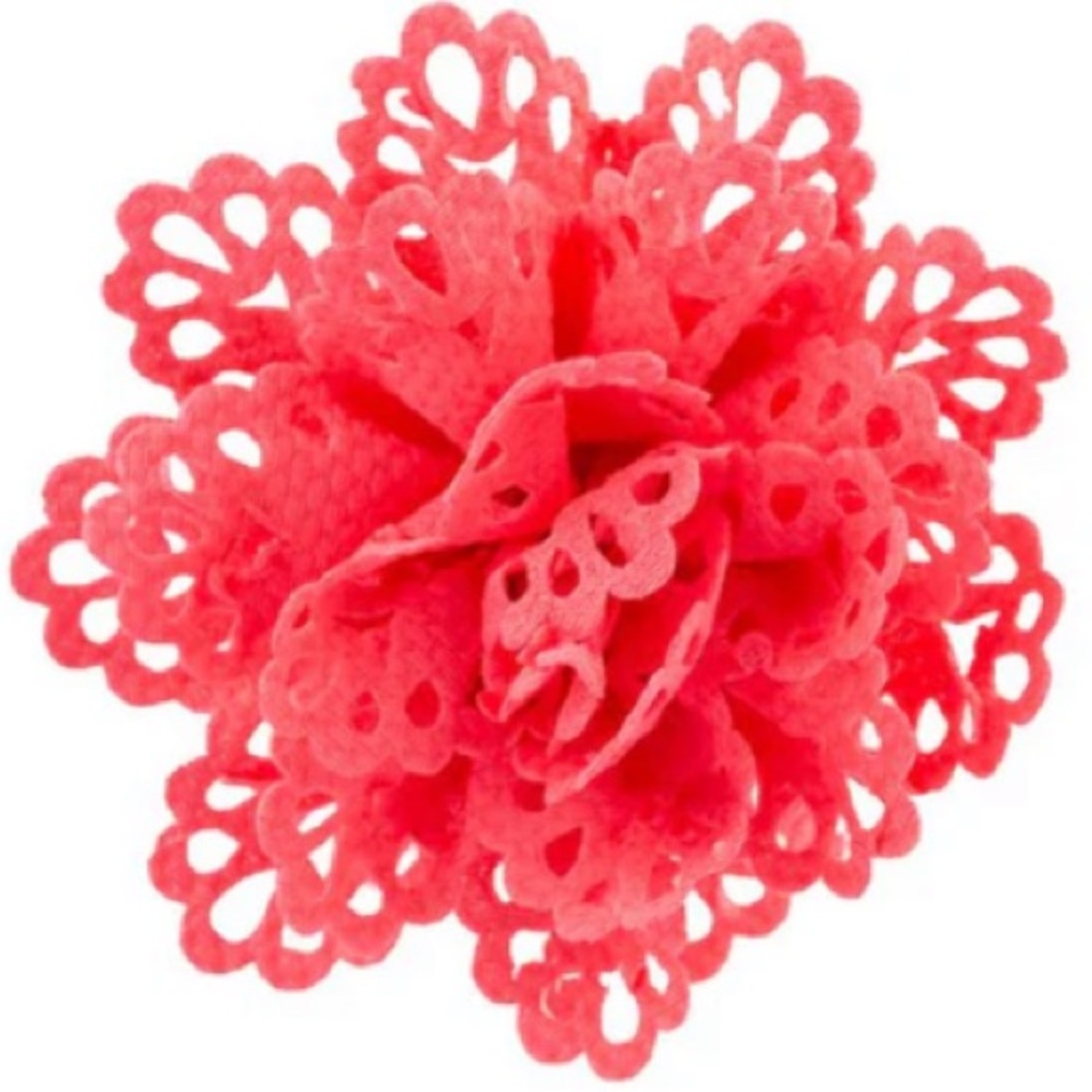 🌺🌺🌺 “SPRINGING INTO SPRING” ORANGE LACE FABRIC HAIR CLIP ~ PAPARAZZI❗️🌺🌺🌺